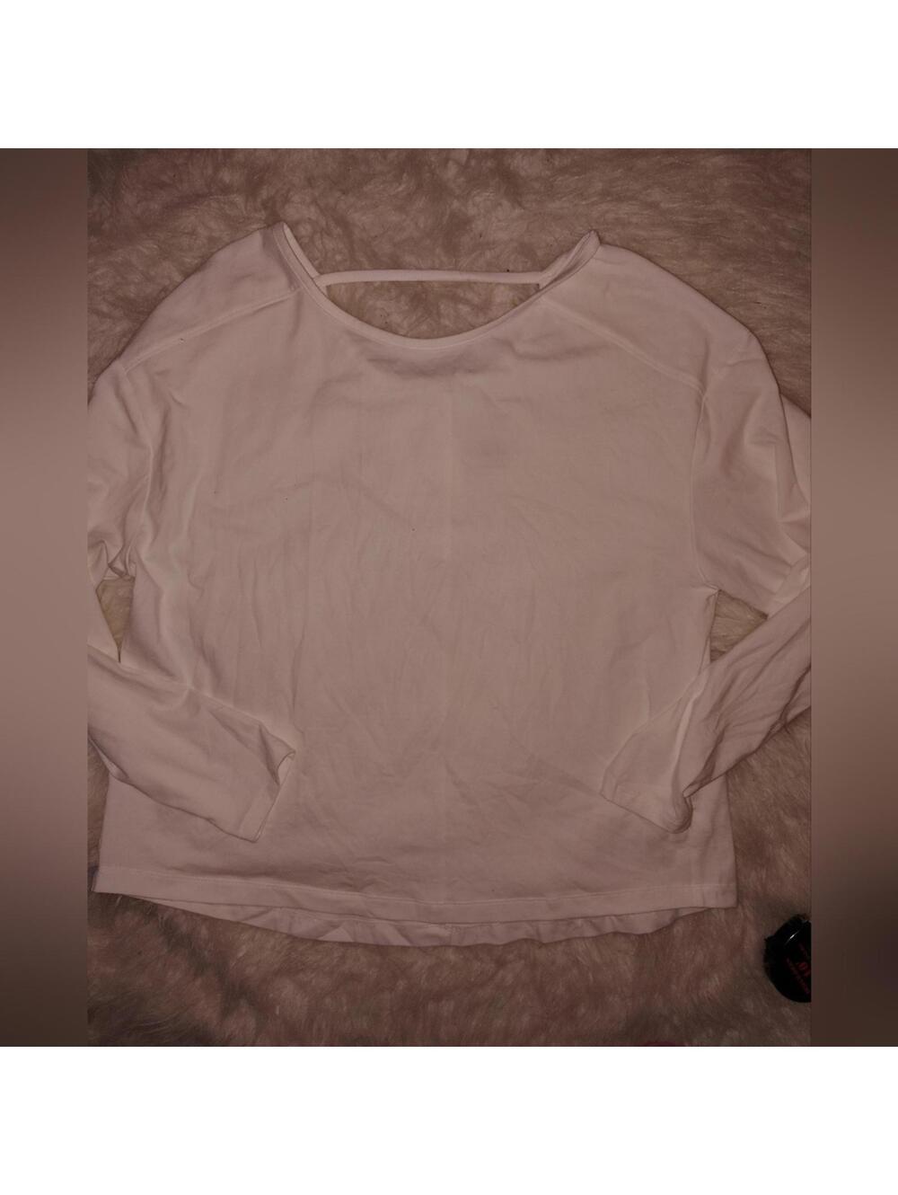 Women's White Long Sleeve Top